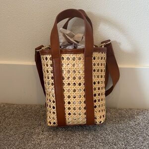 NWT Universal Standard Brown and Tan Woven Tote Bag